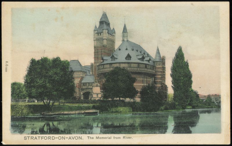 Shakespeare Memorial Theatre from the River Avon Stratford-on-Avon United Kingdom