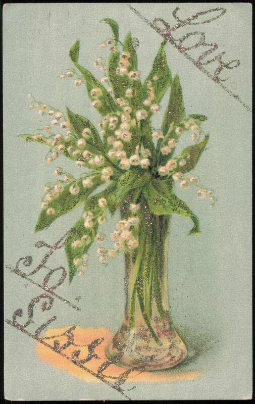 Lily of the Valley in Glass Vase, Love & Best Wishes