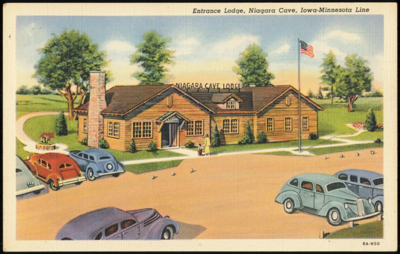 Entrance Lodge, Niagara Cave, Iowa-Minnesota Line Harmony