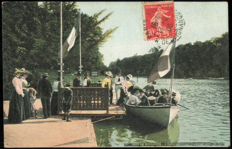 L'Embarcadère pour le passage dans l'Ile Nord, Bois de Boulogne Paris France