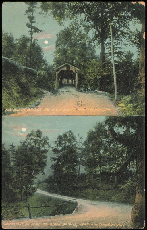 Black Bridge by Moonlight and Road to Black Bridge Huntingdon Pennsylvania