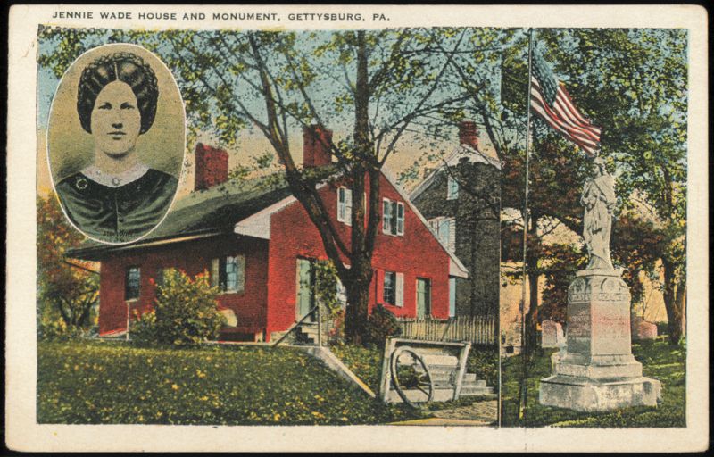 Jennie Wade House, Monument and Portrait Gettysburg Pennsylvania