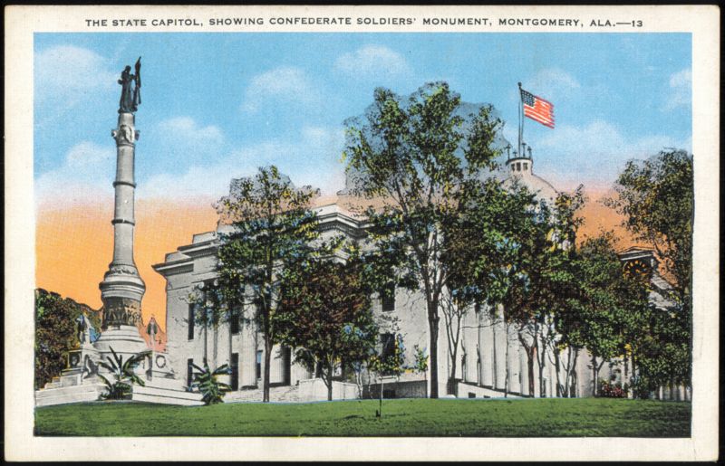 State Capitol and Confederate Soldiers' Monument Montgomery Alabama