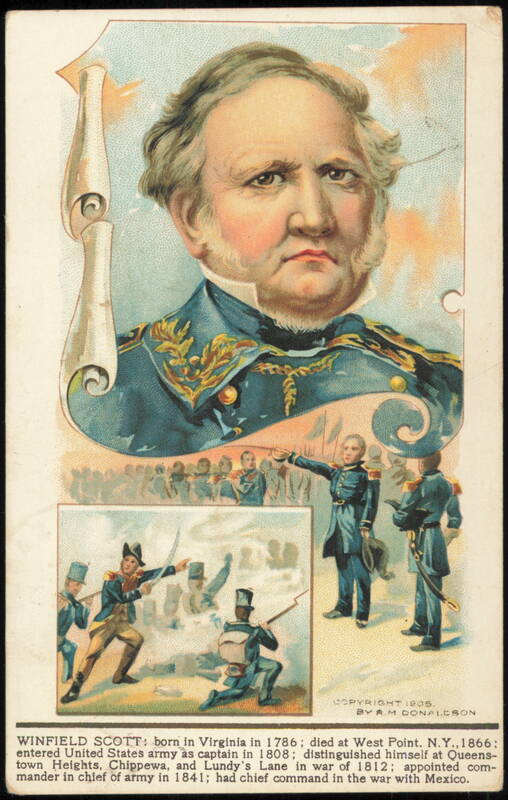 Winfield Scott Biographical Portrait & Military Scenes