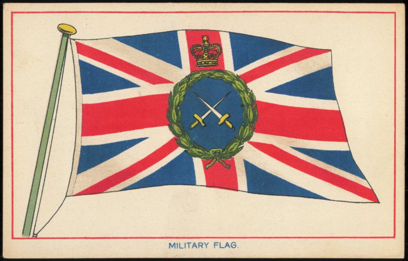 British Military Flag with Union Jack and Crossed Swords