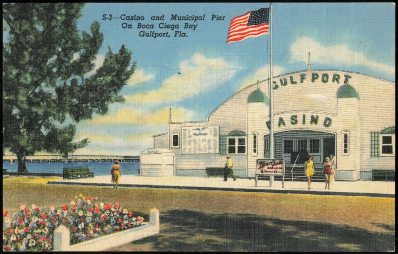 Casino and Municipal Pier on Boca Ciega Bay Gulfport Florida