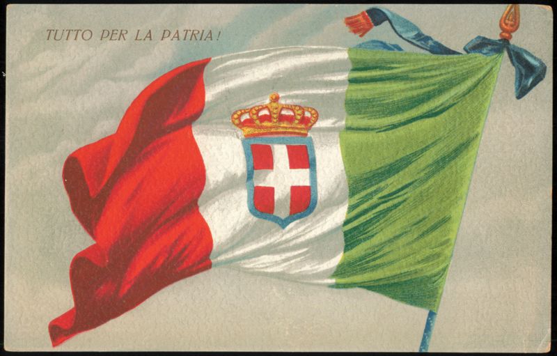Tutto Per La Patria! Italian Flag with Savoy Coat of Arms