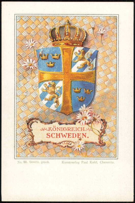 Königreich Schweden Coat of Arms with Daisies Coat of Arms & Family Crests