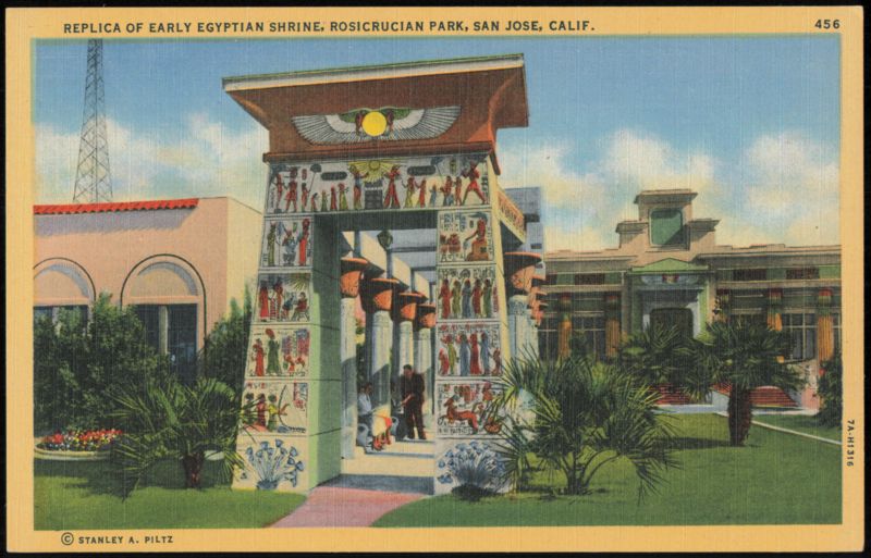 Replica of Early Egyptian Shrine, Rosicrucian Park San Jose California