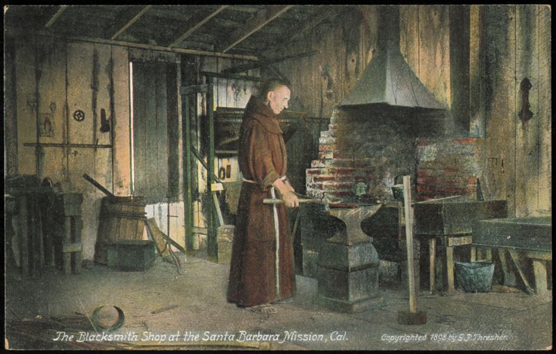 Blacksmith Shop at the Santa Barbara Mission California