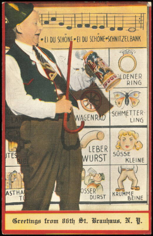 86th St. Brauhaus Schnitzelbank Song Advertising New York