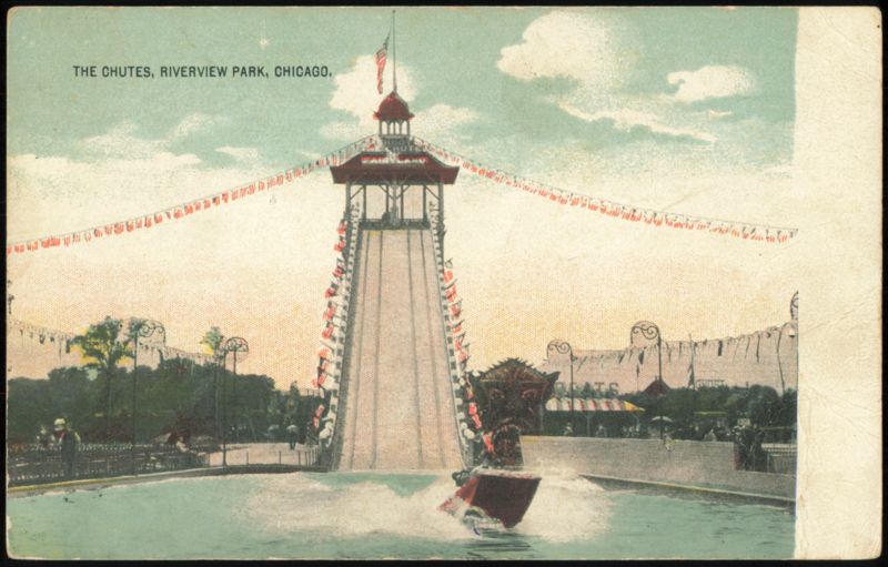 The Chutes Water Ride, Riverview Park Fairyland Chicago Illinois
