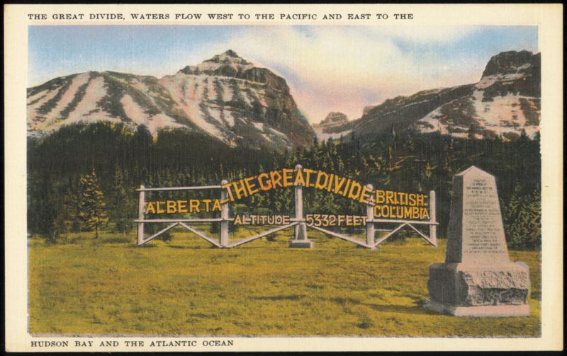 The Great Divide, Alberta and British Columbia Border Banff AB Canada