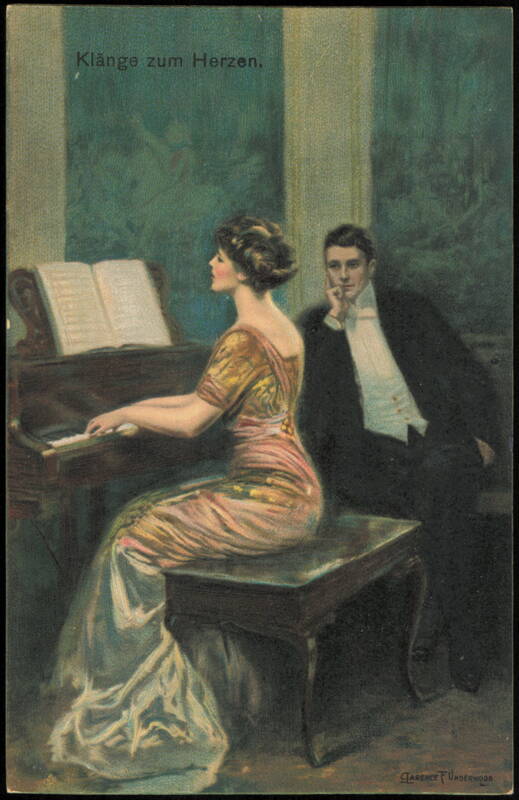 Klänge zum Herzen Woman Playing Piano, Clarence Underwood