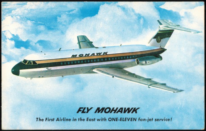 Mohawk Airlines BAC One-Eleven Fan-Jet Service Airline Advertising