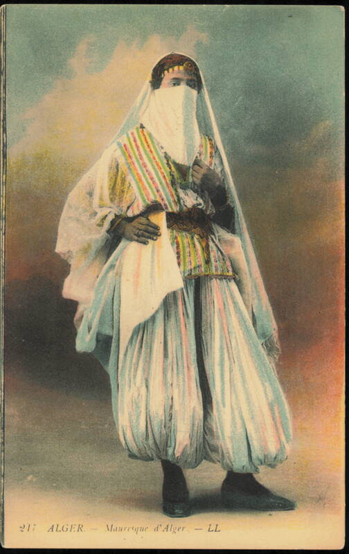 Mauresque d'Alger, Moorish Woman in Traditional Dress Algiers Algeria