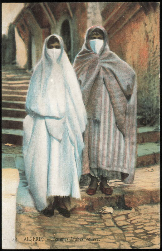 Veiled Arab Women in Traditional Dress, Algeria