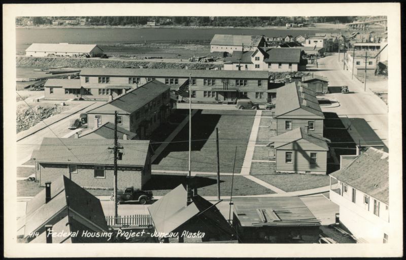 Federal Housing Project with Courtyard and Flagpole Juneau Alaska