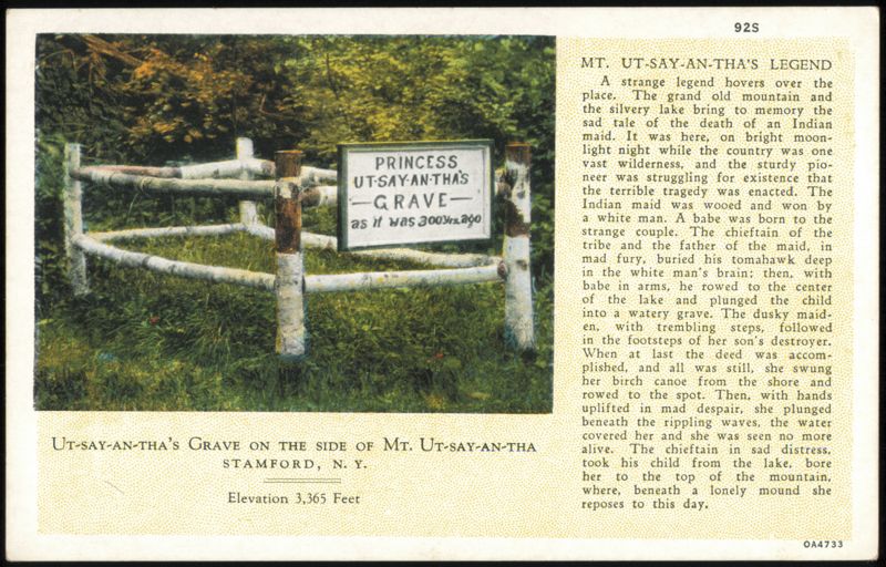 Princess Ut-say-an-tha's Grave and Legend, Mt. Ut-say-an-tha Stamford New York