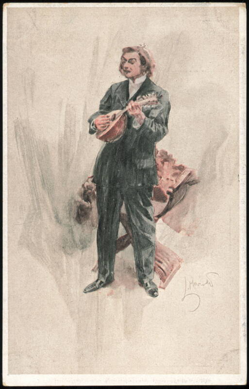 Luděk Marold Art - Zpěvák (The Singer) with Mandolin