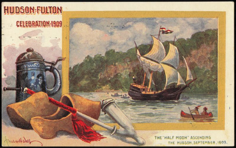 Hudson-Fulton Celebration 1909, The Half Moon Ascending New York