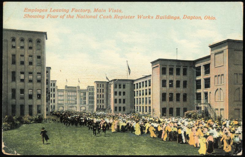 Employees Leaving National Cash Register Works Buildings Dayton Ohio