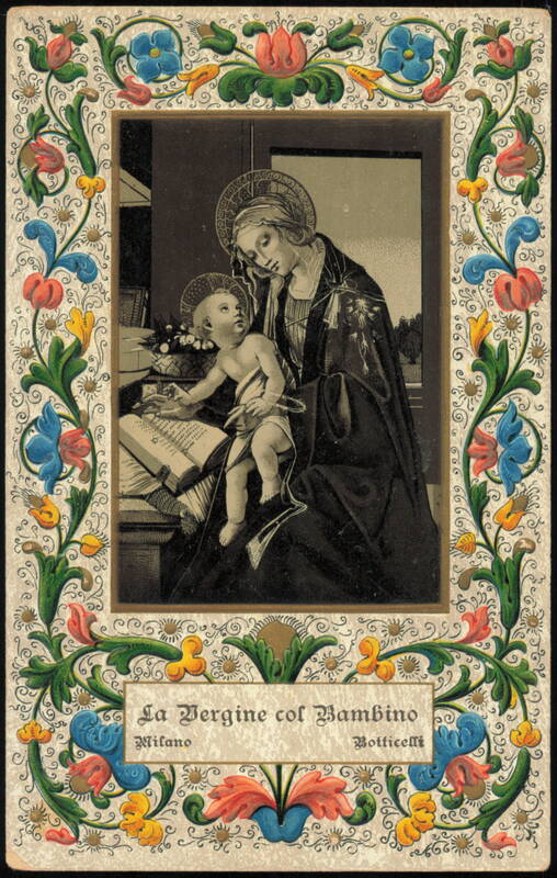 La Vergine col Bambino by Botticelli, Milan Religious