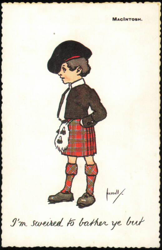 Macintosh Clan Boy in Highland Dress by John Hassall