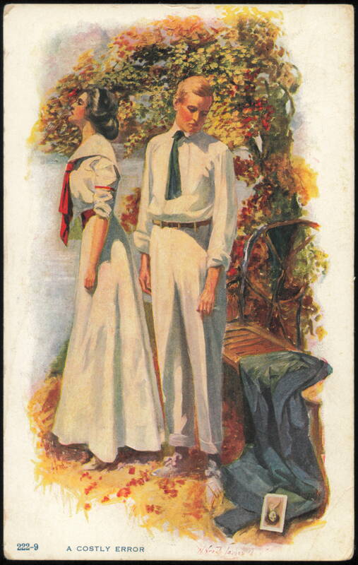 A Costly Error Romantic Illustration by H. Fred James