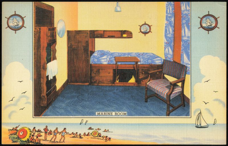 Marine Room Interior, YMCA Hotel Chicago Illinois Hotels