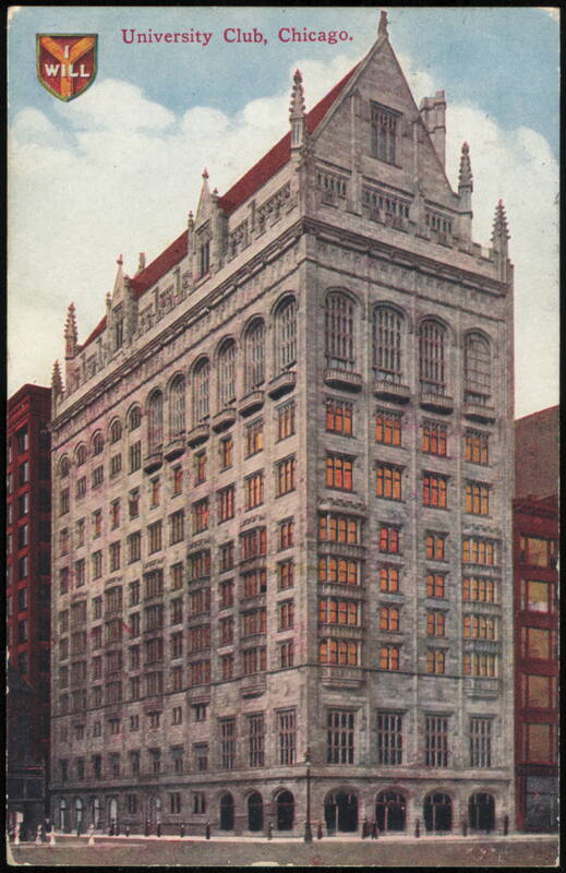 University Club Building with I Will Crest Chicago Illinois