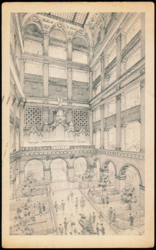Grand Court at John Wanamaker with Bronze Eagle & Organ Philadelphia Pennsylvania
