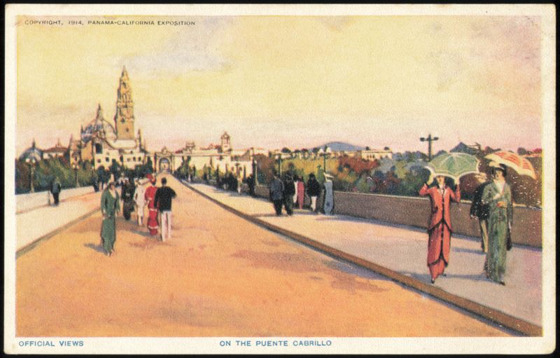 On the Puente Cabrillo, Panama-California Exposition San Diego