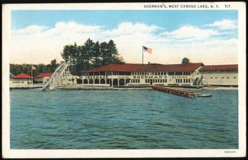 Sherman's Dancing and Bathing Pavilion West Caroga Lake New York