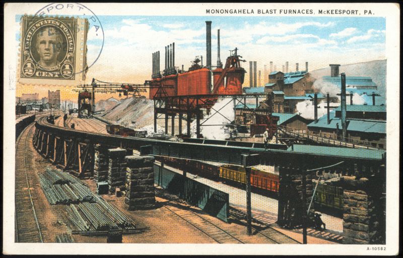 Monongahela Blast Furnaces Industrial Scene McKeesport Pennsylvania