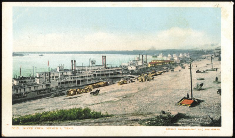 River View with Steamboats at the Levee Memphis Tennessee
