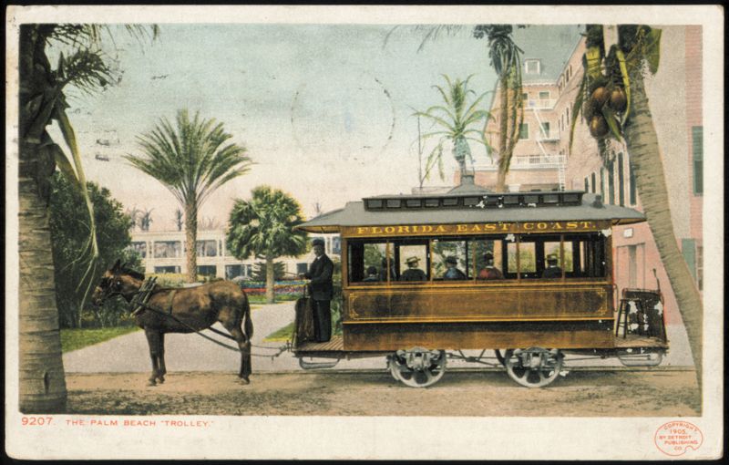 Florida East Coast Horse-Drawn Palm Beach Trolley