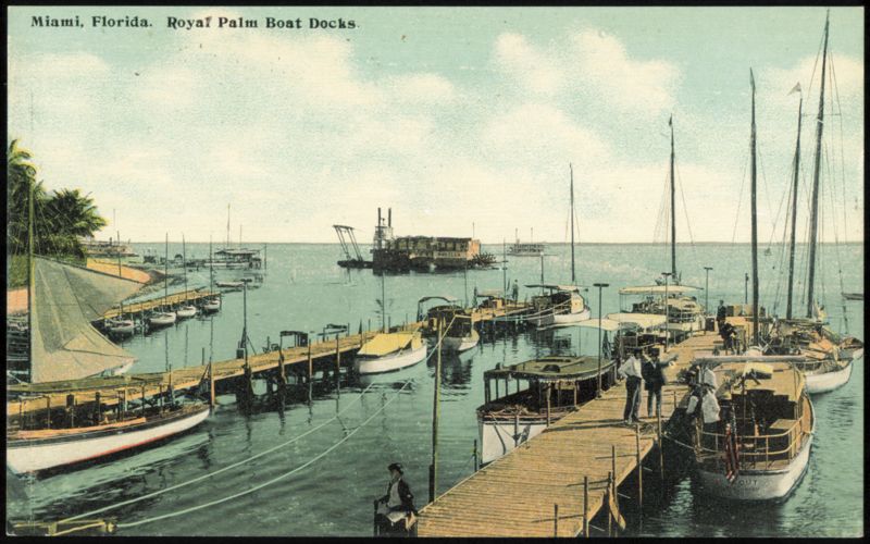 Royal Palm Boat Docks Miami Florida