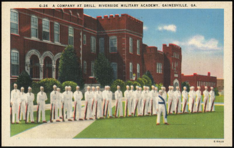 A Company at Drill, Riverside Military Academy Gainesville Georgia