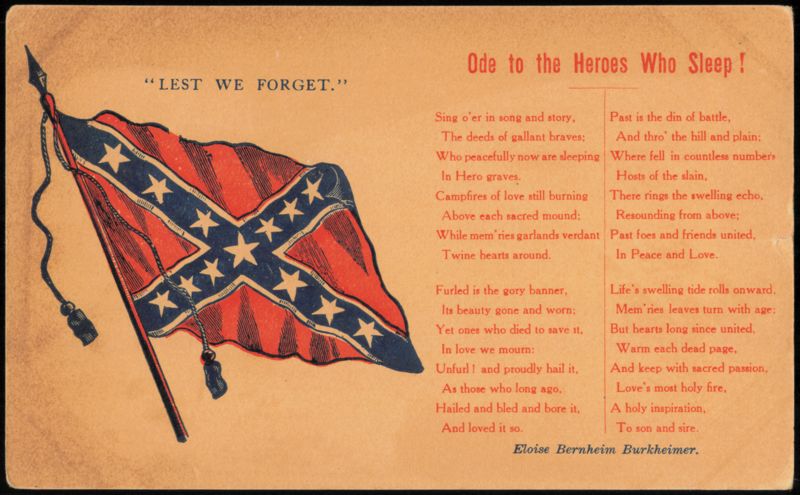 Confederate Battle Flag Ode to the Heroes Who Sleep