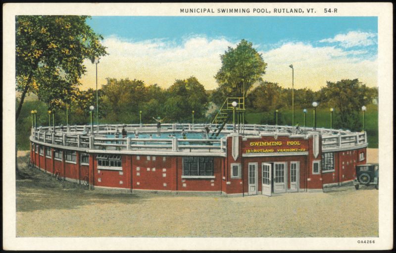 Municipal Swimming Pool Circular Brick Building Rutland Vermont