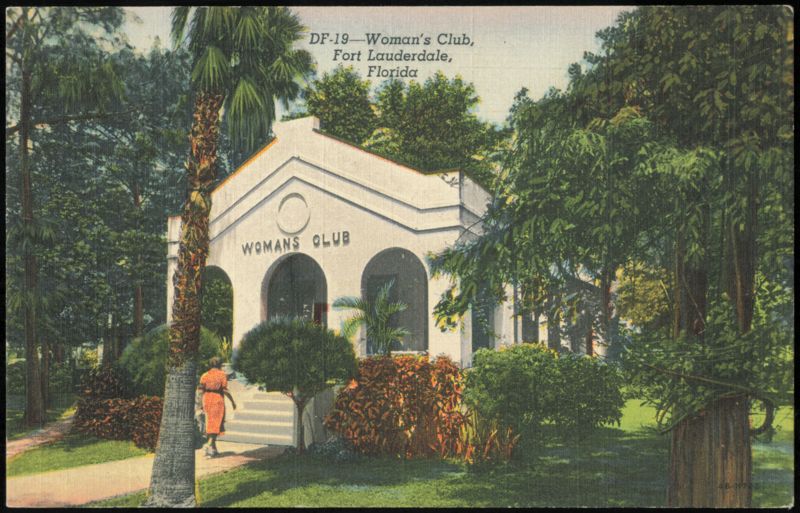 Woman's Club Building and Tropical Gardens Fort Lauderdale Florida