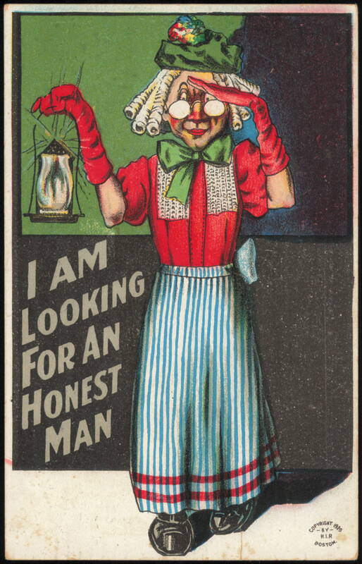 I Am Looking for an Honest Man Comic Diogenes Theme