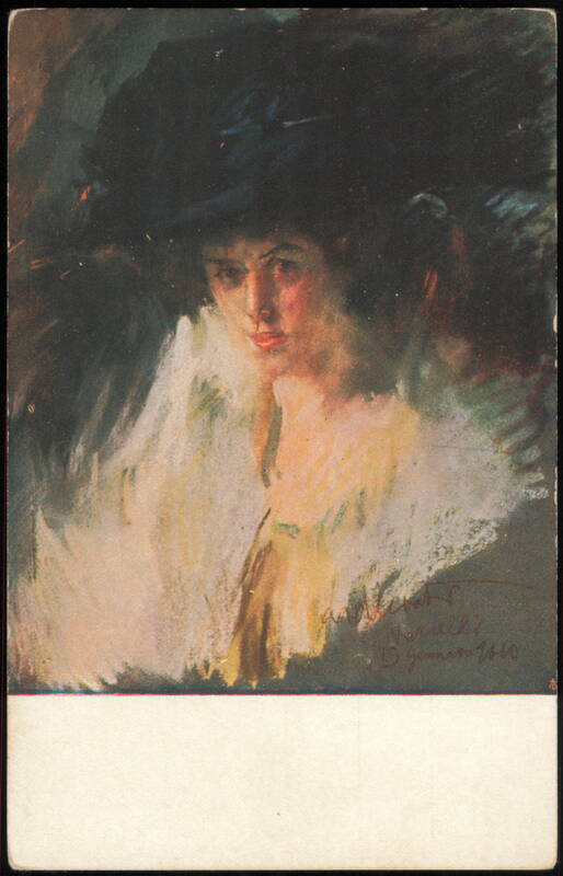 Ambrogio Alciati Studio, Woman in Large Hat Portrait