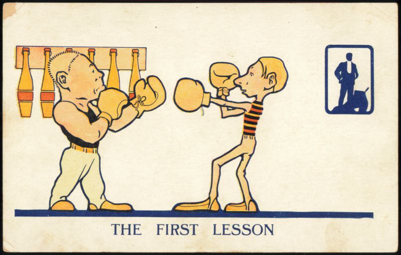 The First Lesson Boxing Comic with Walk-Over Shoes Ad
