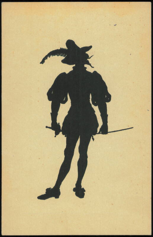 Paul Konewka Silhouette, Cajus from Falstaff and his Companions