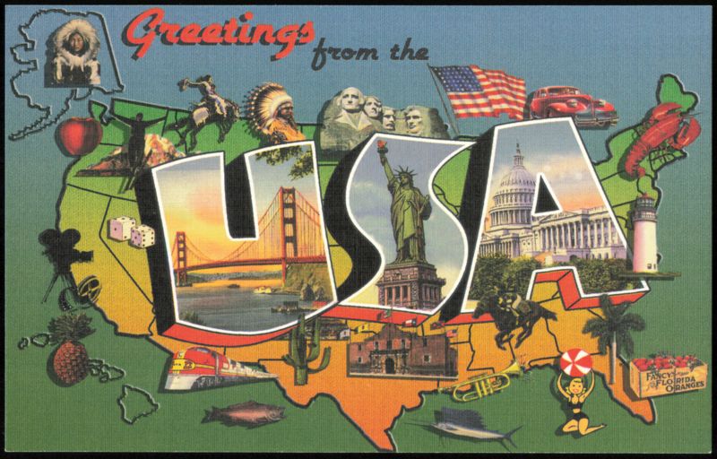 Greetings from the USA Commemorative Map Design Mark Werther & Lorenzo Mott