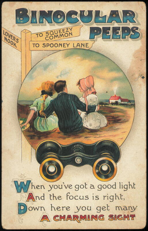 Binocular Peeps - Lovers Nook & Spooney Lane Illustration