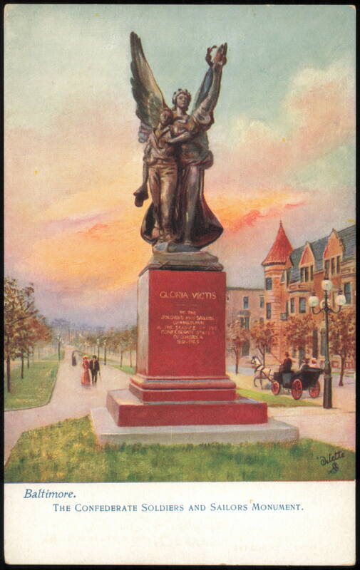 Confederate Soldiers and Sailors Monument, Gloria Victis Baltimore Maryland