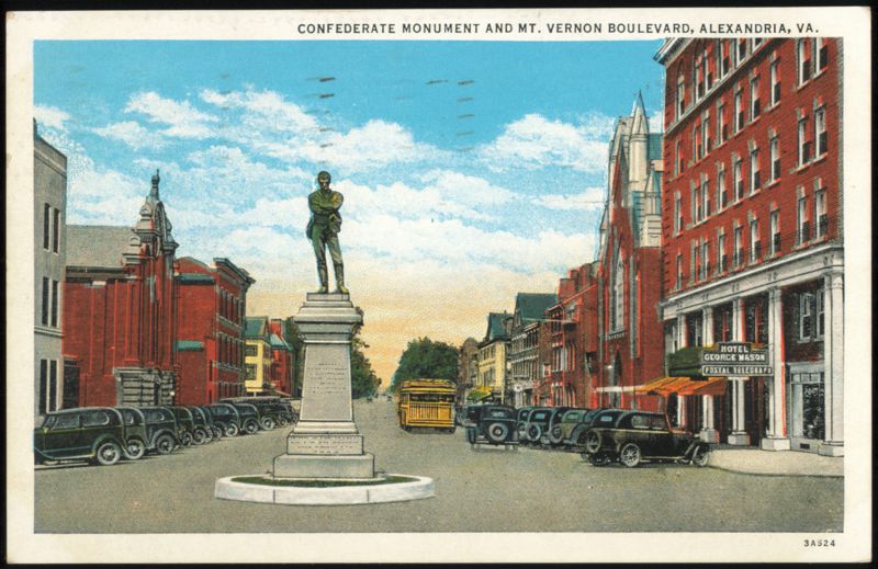 Confederate Monument and Mt. Vernon Boulevard Alexandria Virginia